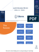 Week 1 Revision Session - What Research Is and An Overview