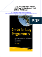 Full Chapter C20 For Lazy Programmers Quick Easy and Fun C For Beginners 2Nd Edition Will Briggs PDF