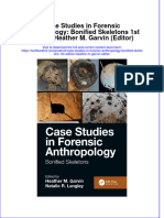 PDF Case Studies in Forensic Anthropology Bonified Skeletons 1St Edition Heather M Garvin Editor Ebook Full Chapter