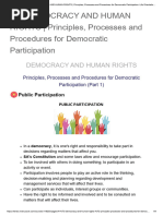 L4 DEMOCRACY AND HUMAN RIGHTS - Principles, Processes and Procedures For Democratic Participation