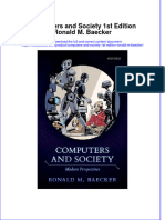 PDF Computers and Society 1St Edition Ronald M Baecker Ebook Full Chapter