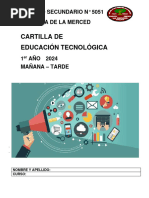 Cartilla Ed. Tecnologica 1° 2024 T. Mañana y Tarde - 5051