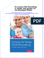 Textbook Contexts For Young Child Flourishing Evolution Family and Society 1St Edition Braungart Rieker Ebook All Chapter PDF