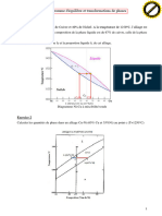 TD - Diagramme D'équilibre - Transformations de Phases