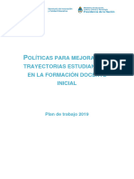 Politicas para Mejorar Las Trayectorias Estudiantiles en La Formacion Docente