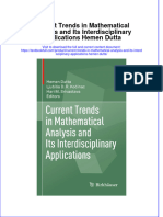 PDF Current Trends in Mathematical Analysis and Its Interdisciplinary Applications Hemen Dutta Ebook Full Chapter