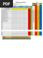 Registro de Asistencia Marzo A Diciembre