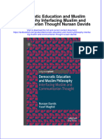 PDF Democratic Education and Muslim Philosophy Interfacing Muslim and Communitarian Thought Nuraan Davids Ebook Full Chapter