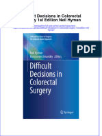 Textbook Difficult Decisions in Colorectal Surgery 1St Edition Neil Hyman Ebook All Chapter PDF