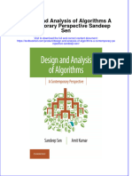 PDF Design and Analysis of Algorithms A Contemporary Perspective Sandeep Sen Ebook Full Chapter