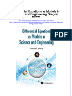 PDF Differential Equations As Models in Science and Engineering Gregory Baker Ebook Full Chapter