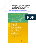 PDF Digital Humanities and Film Studies Visualising Dziga Vertov S Work Adelheid Heftberger Ebook Full Chapter