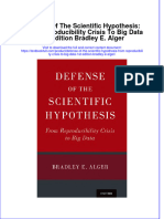 Full Chapter Defense of The Scientific Hypothesis From Reproducibility Crisis To Big Data 1St Edition Bradley E Alger PDF