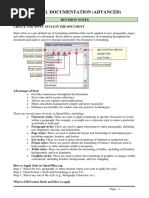 Digital Documentation Advanced Revision Notes