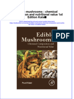 PDF Edible Mushrooms Chemical Composition and Nutritional Value 1St Edition Kalac Ebook Full Chapter