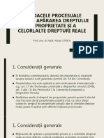 Mijloacele Procesuale Privind Apărarea Dreptului de Proprietate