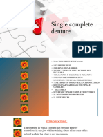 Single Complete Denture
