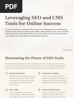 Leveraging SEO and CMS Tools For Online Success