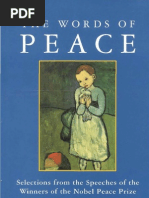 The Words of Peace Selections From The Speeches of The Nobel Prize Winners of The Twentieth Century Third Edition