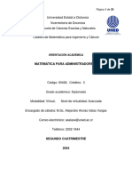 Matemática para Administradores Ii: Orientación Académica