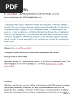 Acute Pancreatitis