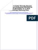 PDF Frontiers in Cyber Security Second International Conference Fcs 2019 Xi An China November 15 17 2019 Proceedings Bazhong Shen Ebook Full Chapter