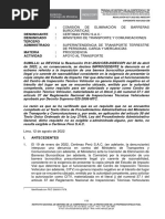 Procedencia: Denunciante: Denunciado: Tercero Administrado Materia: Actividad