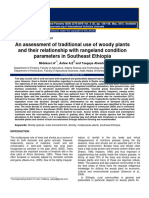 An Assessment of Traditional Use of Woody Plants and Their Relationship With Rangeland Condition Parameters in Southeast