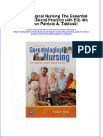 PDF Gerontological Nursing The Essential Guide To Clinical Practice 4Th Ed 4Th Edition Patricia A Tabloski Ebook Full Chapter