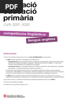 Avaluació Educació Primària en Llengua Anglesa