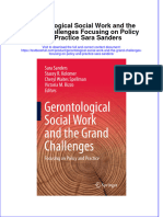 PDF Gerontological Social Work and The Grand Challenges Focusing On Policy and Practice Sara Sanders Ebook Full Chapter