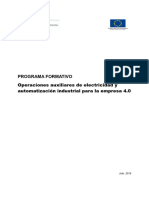 ELEE05EXP - OPERACIONES AUXILIARES DE ELECTRICIDAD Y AUTOMATIZACIàN INDUSTRIAL PARA LA EMPRESA 4.0