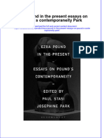 PDF Ezra Pound in The Present Essays On Pound S Contemporaneity Park Ebook Full Chapter