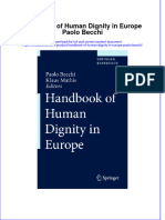 PDF Handbook of Human Dignity in Europe Paolo Becchi Ebook Full Chapter