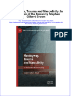 PDF Hemingway Trauma and Masculinity in The Garden of The Uncanny Stephen Gilbert Brown Ebook Full Chapter