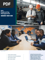 MSC Engineering Management Course Brochure