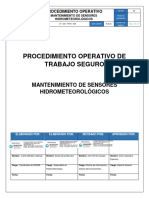 17-100-POTS-006 Proc. de Mantenimiento de Sensores Hidrometeorológicos PDF