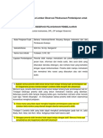 2 - Lampiran 5. LK 4 Format Lembar Observasi Pelaksanaan Pembelajaran Untuk Observer