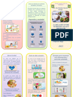 Triptico La Relación Entre Nutrición Salud y Bienestar.