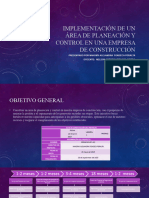 Implementación de Un Área de Planeación y Control