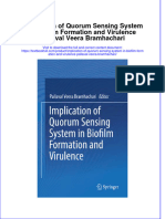 PDF Implication of Quorum Sensing System in Biofilm Formation and Virulence Pallaval Veera Bramhachari Ebook Full Chapter