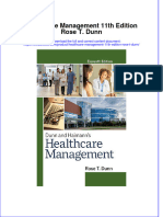 Full Chapter Healthcare Management 11Th Edition Rose T Dunn PDF