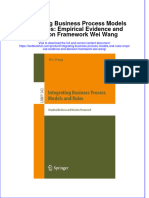 PDF Integrating Business Process Models and Rules Empirical Evidence and Decision Framework Wei Wang Ebook Full Chapter