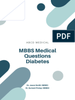 MBBS Medical Questions and Answers On Diabetes