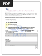 Airlines Job Application Form MGPF