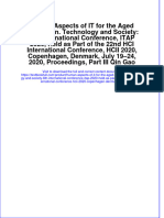 Download full chapter Human Aspects Of It For The Aged Population Technology And Society 6Th International Conference Itap 2020 Held As Part Of The 22Nd Hci International Conference Hcii 2020 Copenhagen Denmark Jul pdf docx