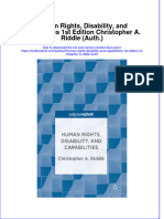 Textbook Human Rights Disability and Capabilities 1St Edition Christopher A Riddle Auth Ebook All Chapter PDF