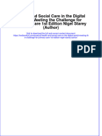 PDF Health and Social Care in The Digital World Meeting The Challenge For Primary Care 1St Edition Nigel Starey Author Ebook Full Chapter