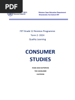 Matric Support Material - Consumer Studies - Term2