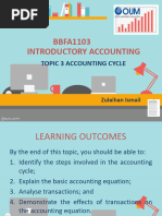 BBFA1103 Topic 3 Accounting Cycle - Note